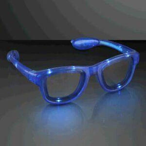 LED Light Up Retro Style Sunglasses (Blue Color, 1 Per Pack) - Glow-Paradise