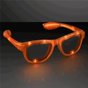 LED Light Up Retro Style Sunglasses (Orange Color, 1 Per Pack) - Glow-Paradise