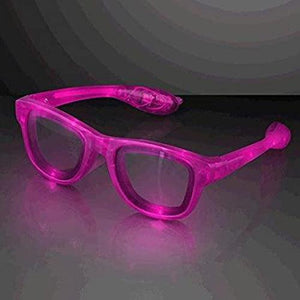 LED Light Up Retro Style Sunglasses (Pink Color, 1 Per Pack) - Glow-Paradise