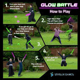 Glow Battle Ninja Game with Glow In The Dark Foam Swords (1 Set Per Pack) - Glow-Paradise