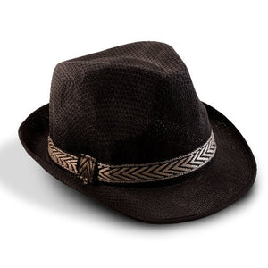 Black Funky Fedora Hat (1 Hat Per Pack) - Glow-Paradise