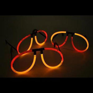 Glow Eyeglasses Bi-Color - Aviator Style- Bi Orange/Red (50 Eye Glassess Per Pack) - Glow-Paradise