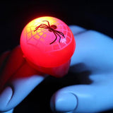 LED Light Up Spider Jelly Ring (Assorted Colors, 24 Rings Per Pack) - Glow-Paradise