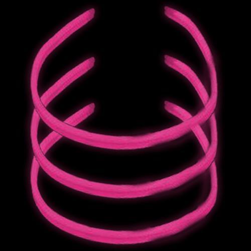 22 Inch Twister Glow Stick Necklaces (Pink Color, 25 Count Per Pack) - Glow-Paradise