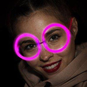 Round Glow Eyeglasses (Pink Color, 50 Count Per Pack) - Glow-Paradise