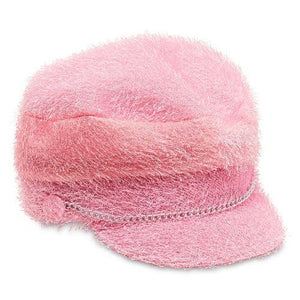 Pink Furry Biker Hat (1 Per Pack) - Glow-Paradise