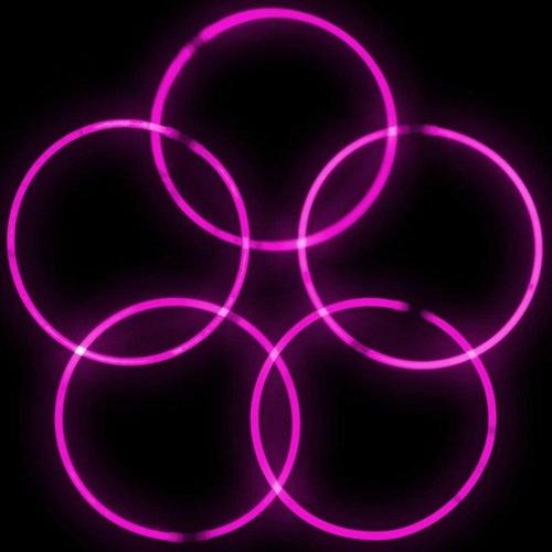 20 Inch Glow Stick Necklaces (Pink Color, 50 Counts Per Pack) - Glow-Paradise