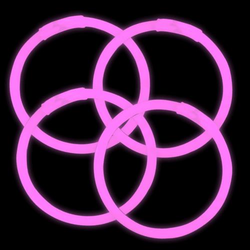 8 Inch Premium Glow Stick Bracelets (Pink Color, 100 Counts Per Pack) - Glow-Paradise