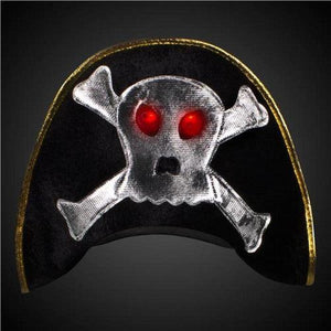 LED Light Up Pirate Cap (1 Quantity Per Pack) - Glow-Paradise