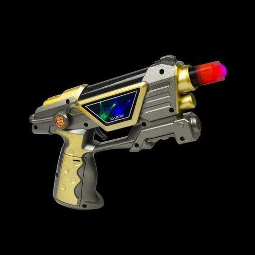 LED Light Up 9 inch Space Gun Pistol Toy For Kids - Glow-Paradise