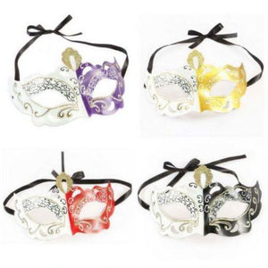 Pretty Masquerade Mask (4 designs, 12 Per Pack) - Glow-Paradise