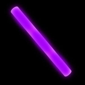 LED Light Up 16 Inch Multicolor Foam Stick Baton (Purple Color, 6 Per Pack) - Glow-Paradise
