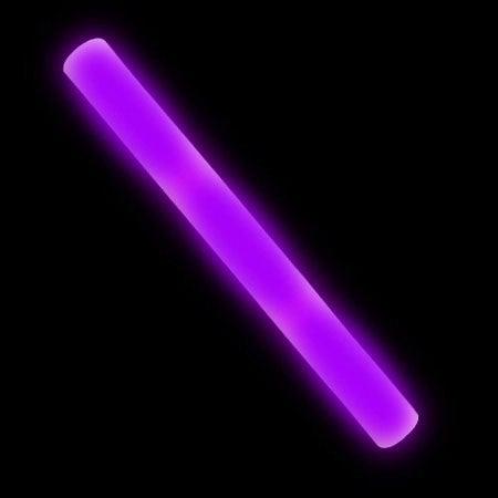 LED Light Up 16 Inch Multicolor Foam Stick Baton (Purple Color, 3 Per Pack) - Glow-Paradise