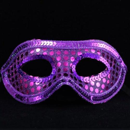 Sequin Face Mask (Purple Color, 1 Mask Per Pack) - Glow-Paradise