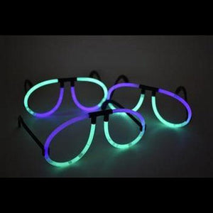 Glow Eyeglasses Bi-Color - Aviator Style- Bi Purple/Green (50 Eye Glassess Per Pack) - Glow-Paradise