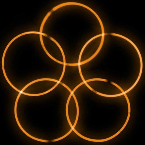20 Inch Glow Stick Necklaces (Orange Color, 50 Counts Per Pack) - Glow-Paradise