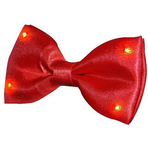 LED Light Up Bow Tie (Red Color, 1 Per Pack) - Glow-Paradise