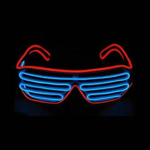 EL-Wire 80's Style Party Shades - Red and Blue (1 Per Pack) - Glow-Paradise