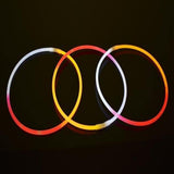 22 Inch Premium Jumbo Glow Necklaces Tricolor (Red/White/Orange, 50 Count Per Pack) - Glow-Paradise