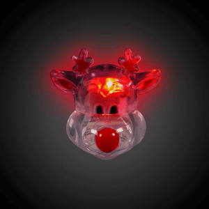 LED Flashing Reindeer Pin (1 Per Pack) - Glow-Paradise
