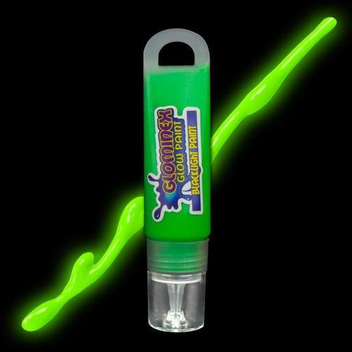 Glominex Blacklight UV Reactive Paint 1 oz Tube (Green Color, 1 Quantity Per Pack) - Glow-Paradise