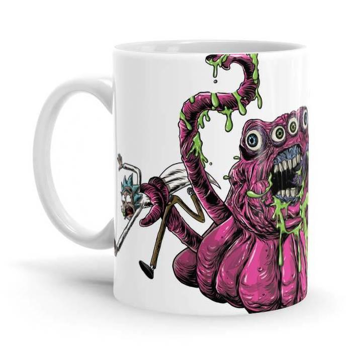 Four Eyed Monster - Rick And Morty Ceramic Home Kitchen Drinking Coffee Milk Mug (350ml/11oz, Made in USA) - Glow-Paradise
