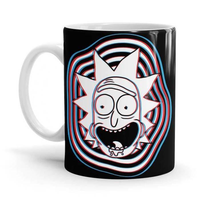 Glitch - Rick And Morty Ceramic Home Kitchen Drinking Coffee Milk Mug (350ml/11oz, Made in USA) - Glow-Paradise