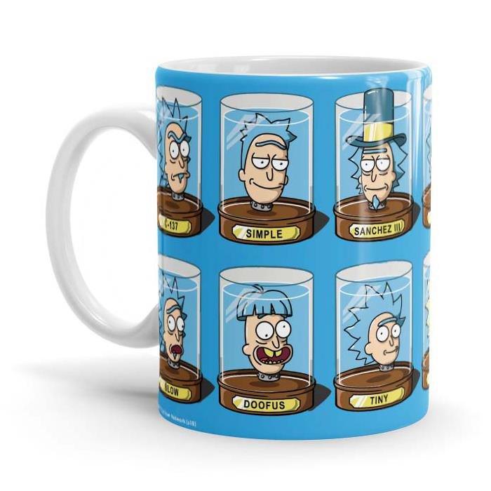 Rick O Rama - Rick And Morty Ceramic Home Kitchen Drinking Coffee Milk Mug (350ml/11oz, Made in USA) - Glow-Paradise
