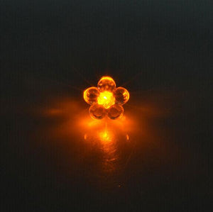 LED Light Up Flower Stud Earrings (Orange Color, 1 Pair Per Pack) - Glow-Paradise