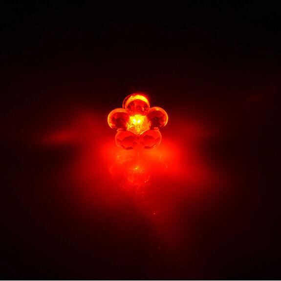 LED Light Up Flower Stud Earrings (Red Color, 1 Pair Per Pack) - Glow-Paradise