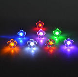 LED Light Up Flower Stud Earrings (Red Color, 1 Pair Per Pack) - Glow-Paradise