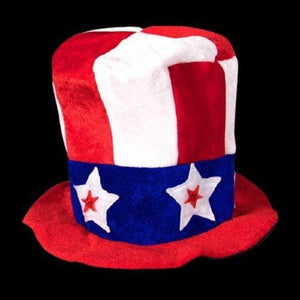 LED Light Up Uncle Sam Hat (1 Quantity Per Pack) - Glow-Paradise