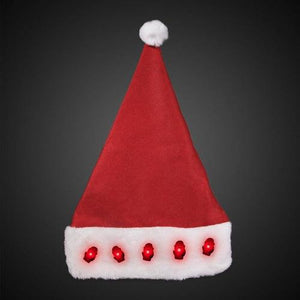 LED Light Up Santa Hat (1 Quantity Per Pack) - Glow-Paradise