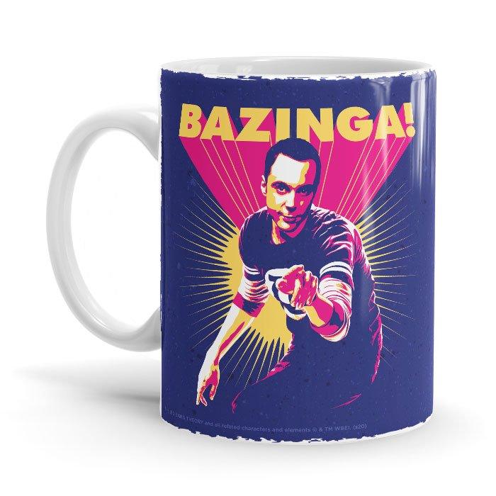 Sheldon: Bazinga! - The Big Bang Theory Ceramic Home Kitchen Drinking Coffee Milk Mug (350ml/11oz, Made in USA) - Glow-Paradise