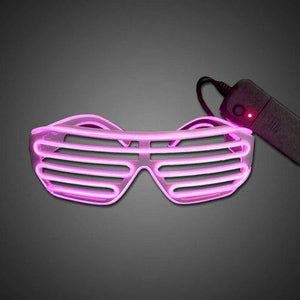 EL-Wire Shutter Shades (Pink Color, 1 Eyeglass Per Pack) - Glow-Paradise