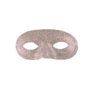 Glitter Domino Masks (Silver Color, 12 Masks Per Pack) - Glow-Paradise