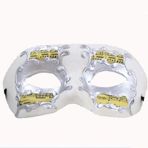 Music Notes Mask (Silver Color, 1 Mask Per Pack) - Glow-Paradise
