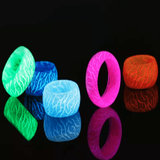 Silicon Glow In The Dark Thick Band Rings (Blue Color, 1 Count Per Pack) - Glow-Paradise