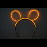 Glow Bunny Ears Headband (Orange Color, 33 Headbands Per Pack) - Glow-Paradise