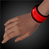 LED Light Up Slap Bracelet (Red Color, 1 Quantity Per Pack) - Glow-Paradise