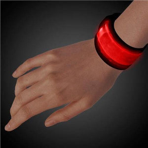 LED Light Up Slap Bracelet (Red Color, 1 Quantity Per Pack) - Glow-Paradise