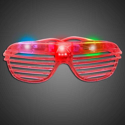 LED Light Up Party Slotted Shades (Pink Color, 1 Eyeglass Per Pack) - Glow-Paradise