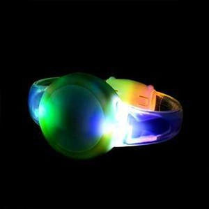 LED Light Up Sound Activated Circle Bracelet (Assorted Colors, 1 Quantity Per Pack) - Glow-Paradise