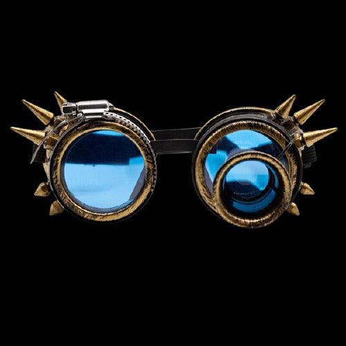 Spiked Steampunk Goggles With Magnifier (1 Quantity Per Pack) - Glow-Paradise