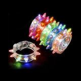 9.5 Inch Light-Up Spiky Bracelets (Assorted Colors, 12 Quantity Per Pack) - Glow-Paradise