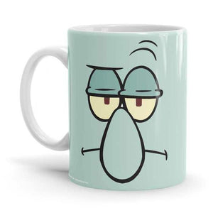 Squidward: Face - SpongeBob SquarePants Ceramic Home Kitchen Drinking Coffee Milk Mug (350ml/11oz, Made in USA)x - Glow-Paradise