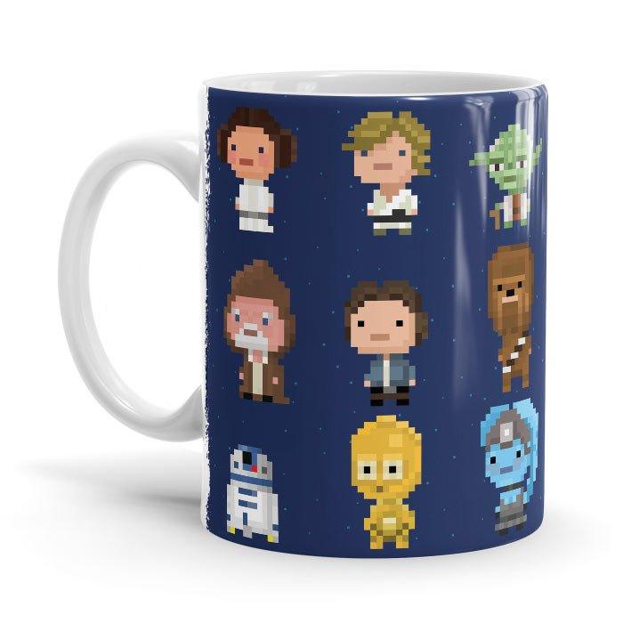 Star Wars: 8-Bit Characters - Star Wars Ceramic Home Kitchen Drinking Coffee Milk Mug (350ml/11oz, Made in USA) - Glow-Paradise