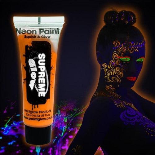 Sunshine UV Face & Body Paint (Orange Color, 1 Tube Per Pack) - Glow-Paradise