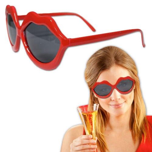 Red Lip Sunglasses (12 Sunglasses Per Pack) - Glow-Paradise
