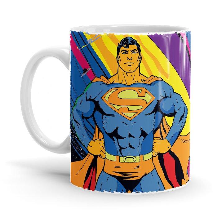 Superman: Psychedelic - Superman Ceramic Home Kitchen Drinking Coffee Milk Mug (350ml/11oz, Made in USA) - Glow-Paradise